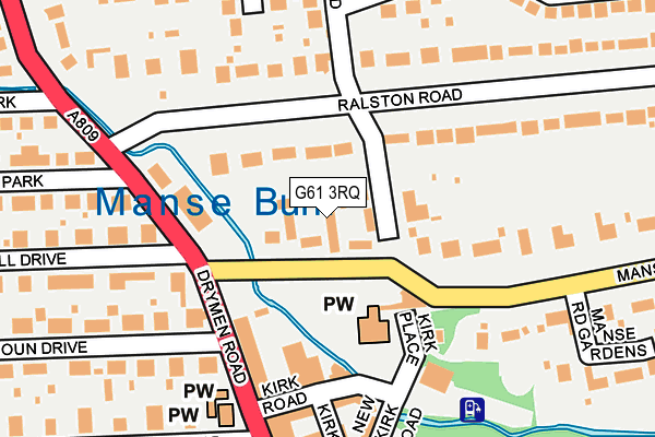 G61 3RQ map - OS OpenMap – Local (Ordnance Survey)