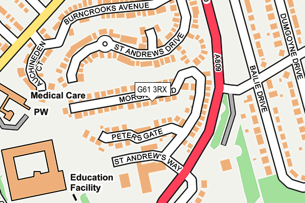 G61 3RX map - OS OpenMap – Local (Ordnance Survey) G61 3RX map - OS OpenMap – Local (Ordnance Survey)