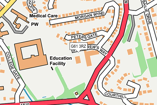 G61 3RZ map - OS OpenMap – Local (Ordnance Survey) G61 3RZ map - OS OpenMap – Local (Ordnance Survey)