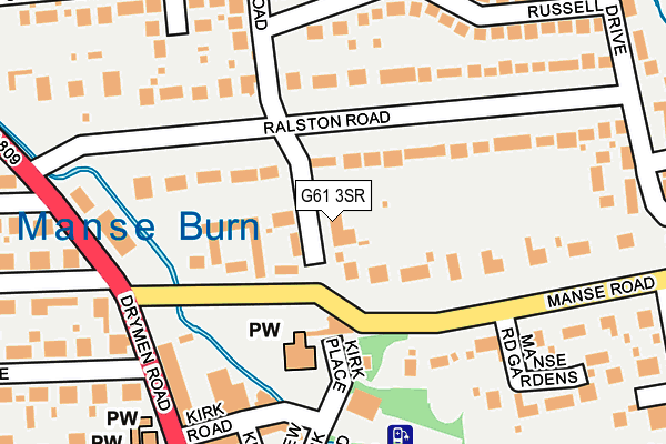 G61 3SR map - OS OpenMap – Local (Ordnance Survey) G61 3SR map - OS OpenMap – Local (Ordnance Survey)