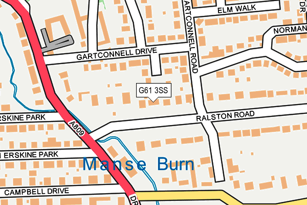G61 3SS map - OS OpenMap – Local (Ordnance Survey) G61 3SS map - OS OpenMap – Local (Ordnance Survey)