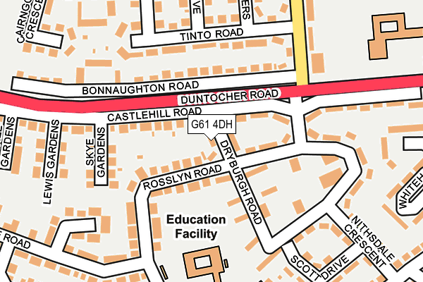 G61 4DH map - OS OpenMap – Local (Ordnance Survey)