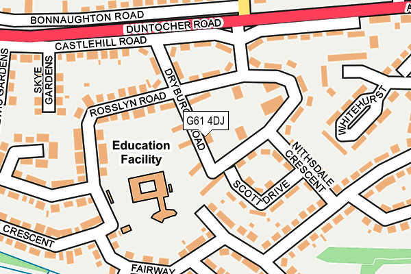 G61 4DJ map - OS OpenMap – Local (Ordnance Survey)
