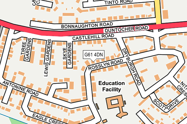 G61 4DN map - OS OpenMap – Local (Ordnance Survey) G61 4DN map - OS OpenMap – Local (Ordnance Survey)