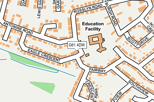 G61 4DW map - OS OpenMap – Local (Ordnance Survey) G61 4DW map - OS OpenMap – Local (Ordnance Survey)