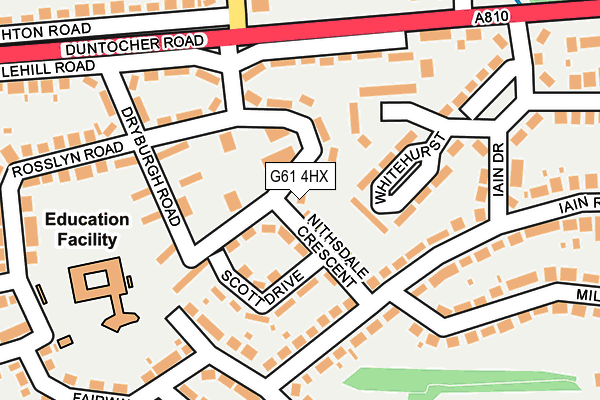 G61 4HX map - OS OpenMap – Local (Ordnance Survey) G61 4HX map - OS OpenMap – Local (Ordnance Survey)