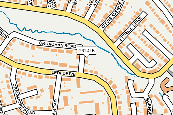 G61 4LB map - OS OpenMap – Local (Ordnance Survey) G61 4LB map - OS OpenMap – Local (Ordnance Survey)