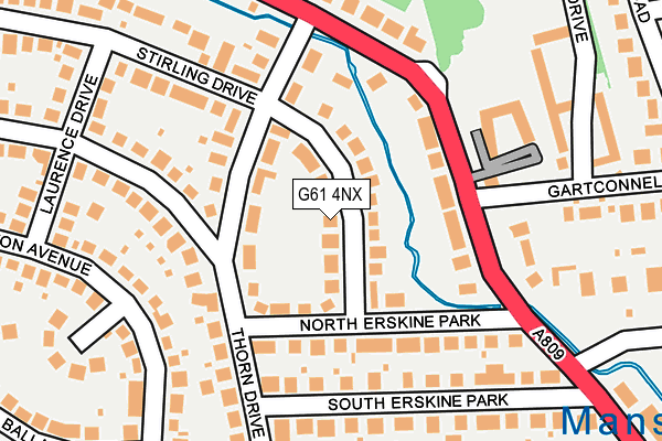 G61 4NX map - OS OpenMap – Local (Ordnance Survey) G61 4NX map - OS OpenMap – Local (Ordnance Survey)