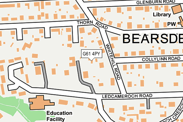 G61 4PY map - OS OpenMap – Local (Ordnance Survey)