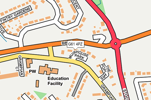 G61 4PZ map - OS OpenMap – Local (Ordnance Survey) G61 4PZ map - OS OpenMap – Local (Ordnance Survey)