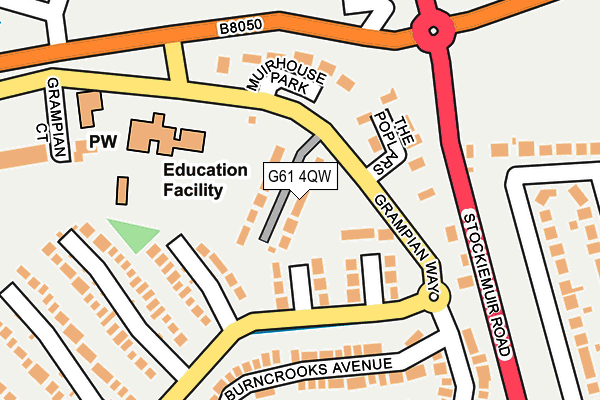 G61 4QW map - OS OpenMap – Local (Ordnance Survey)