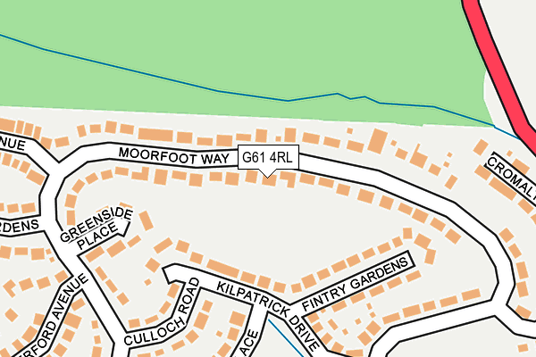 G61 4RL map - OS OpenMap – Local (Ordnance Survey)