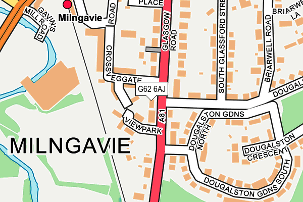 G62 6AJ map - OS OpenMap – Local (Ordnance Survey)