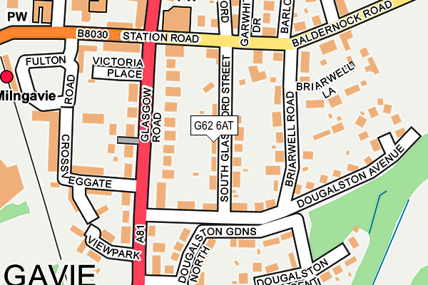 G62 6AT map - OS OpenMap – Local (Ordnance Survey)