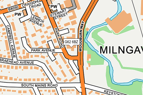 G62 6BZ map - OS OpenMap – Local (Ordnance Survey)