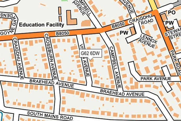G62 6DW map - OS OpenMap – Local (Ordnance Survey) G62 6DW map - OS OpenMap – Local (Ordnance Survey)