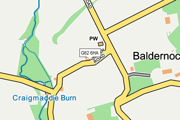 G62 6HA map - OS OpenMap – Local (Ordnance Survey)
