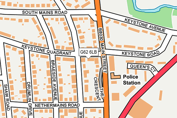 G62 6LB map - OS OpenMap – Local (Ordnance Survey)