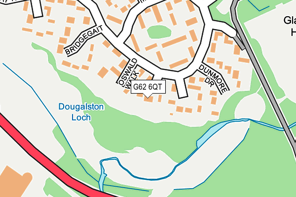 G62 6QT map - OS OpenMap – Local (Ordnance Survey)