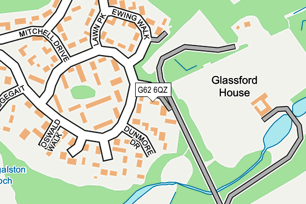 G62 6QZ map - OS OpenMap – Local (Ordnance Survey)