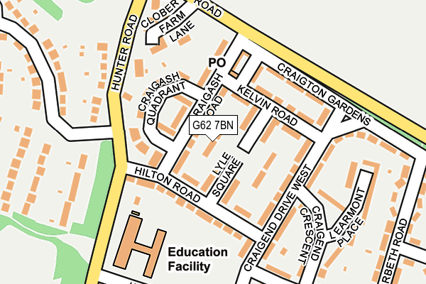 G62 7BN map - OS OpenMap – Local (Ordnance Survey) G62 7BN map - OS OpenMap – Local (Ordnance Survey)