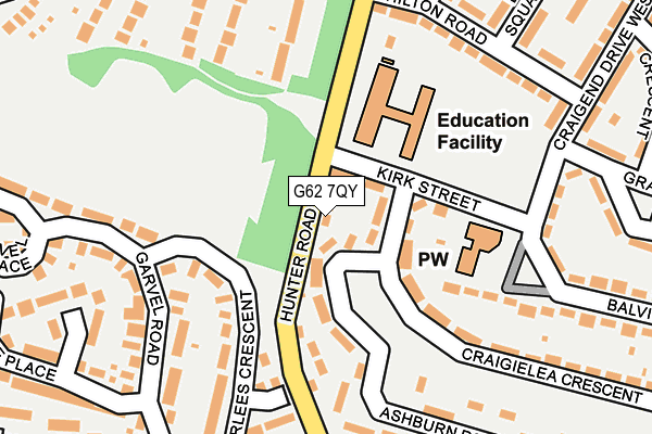 G62 7QY map - OS OpenMap – Local (Ordnance Survey)