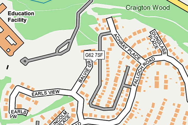 G62 7SF map - OS OpenMap – Local (Ordnance Survey)