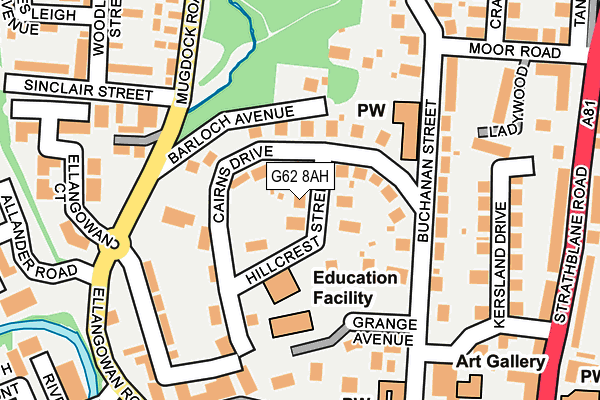 G62 8AH map - OS OpenMap – Local (Ordnance Survey) G62 8AH map - OS OpenMap – Local (Ordnance Survey)