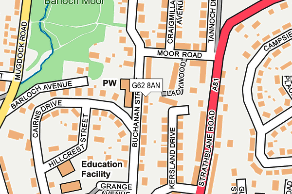G62 8AN map - OS OpenMap – Local (Ordnance Survey) G62 8AN map - OS OpenMap – Local (Ordnance Survey)