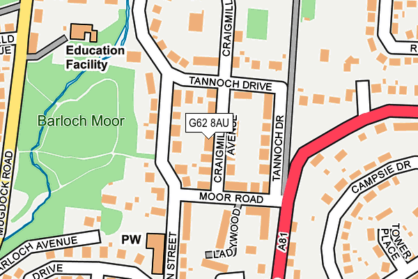 G62 8AU map - OS OpenMap – Local (Ordnance Survey) G62 8AU map - OS OpenMap – Local (Ordnance Survey)