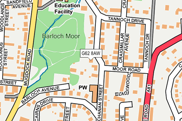 G62 8AW map - OS OpenMap – Local (Ordnance Survey) G62 8AW map - OS OpenMap – Local (Ordnance Survey)