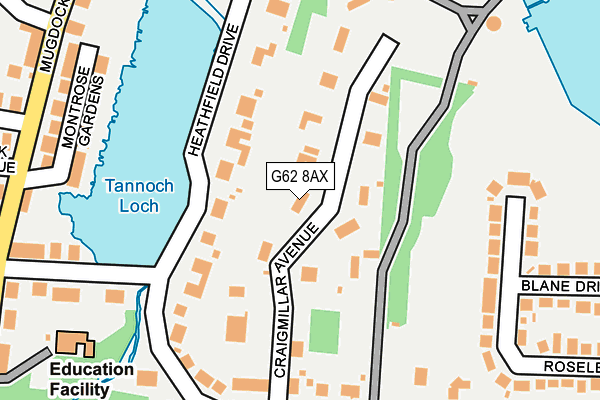 G62 8AX map - OS OpenMap – Local (Ordnance Survey) G62 8AX map - OS OpenMap – Local (Ordnance Survey)