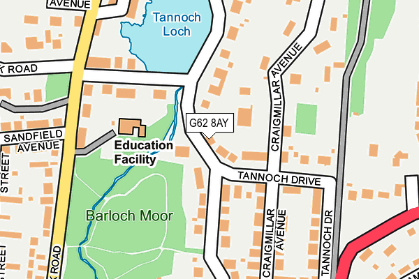 G62 8AY map - OS OpenMap – Local (Ordnance Survey) G62 8AY map - OS OpenMap – Local (Ordnance Survey)