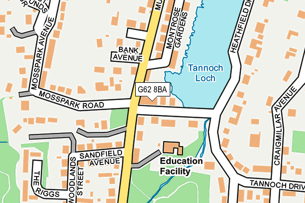 G62 8BA map - OS OpenMap – Local (Ordnance Survey) G62 8BA map - OS OpenMap – Local (Ordnance Survey)