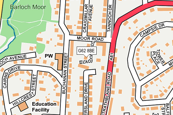 G62 8BE map - OS OpenMap – Local (Ordnance Survey) G62 8BE map - OS OpenMap – Local (Ordnance Survey)
