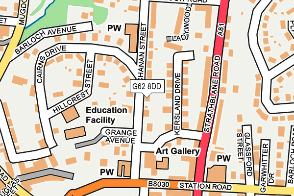 G62 8DD map - OS OpenMap – Local (Ordnance Survey) G62 8DD map - OS OpenMap – Local (Ordnance Survey)