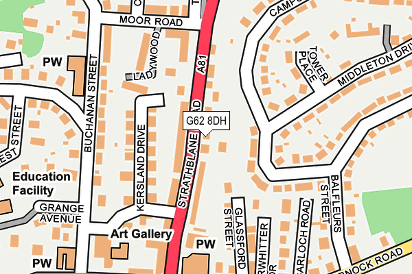 G62 8DH map - OS OpenMap – Local (Ordnance Survey) G62 8DH map - OS OpenMap – Local (Ordnance Survey)