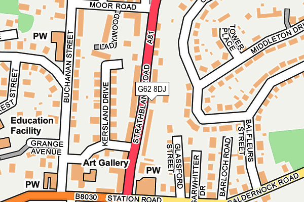 G62 8DJ map - OS OpenMap – Local (Ordnance Survey) G62 8DJ map - OS OpenMap – Local (Ordnance Survey)