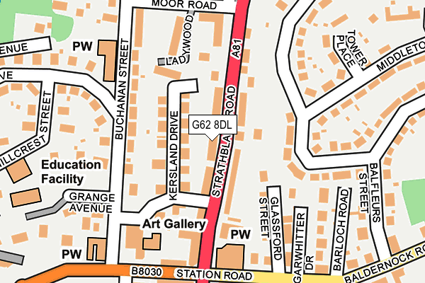 G62 8DL map - OS OpenMap – Local (Ordnance Survey) G62 8DL map - OS OpenMap – Local (Ordnance Survey)