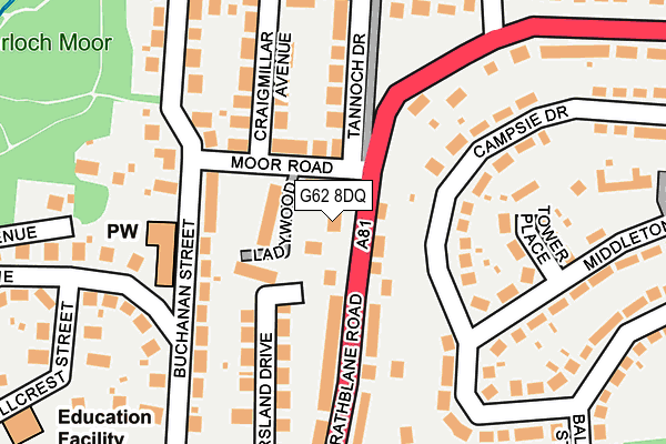 G62 8DQ map - OS OpenMap – Local (Ordnance Survey) G62 8DQ map - OS OpenMap – Local (Ordnance Survey)