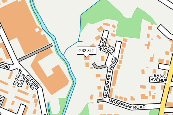 G62 8LT map - OS OpenMap – Local (Ordnance Survey) G62 8LT map - OS OpenMap – Local (Ordnance Survey)
