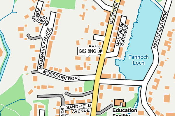 G62 8NG map - OS OpenMap – Local (Ordnance Survey) G62 8NG map - OS OpenMap – Local (Ordnance Survey)