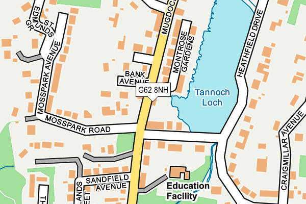 G62 8NH map - OS OpenMap – Local (Ordnance Survey) G62 8NH map - OS OpenMap – Local (Ordnance Survey)