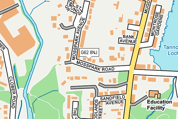 G62 8NJ map - OS OpenMap – Local (Ordnance Survey) G62 8NJ map - OS OpenMap – Local (Ordnance Survey)