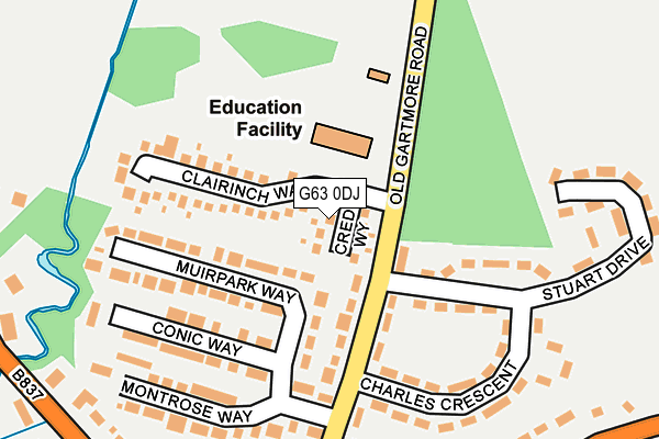 G63 0DJ map - OS OpenMap – Local (Ordnance Survey) G63 0DJ map - OS OpenMap – Local (Ordnance Survey)