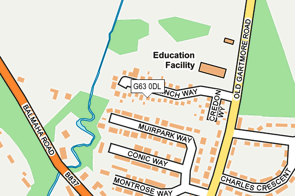 G63 0DL map - OS OpenMap – Local (Ordnance Survey) G63 0DL map - OS OpenMap – Local (Ordnance Survey)