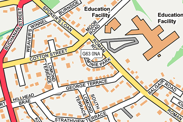 G63 0NA map - OS OpenMap – Local (Ordnance Survey) G63 0NA map - OS OpenMap – Local (Ordnance Survey)