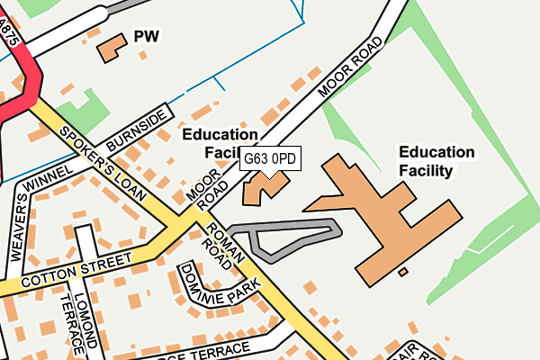 G63 0PD map - OS OpenMap – Local (Ordnance Survey) G63 0PD map - OS OpenMap – Local (Ordnance Survey)