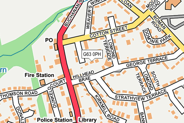 G63 0PH map - OS OpenMap – Local (Ordnance Survey) G63 0PH map - OS OpenMap – Local (Ordnance Survey)