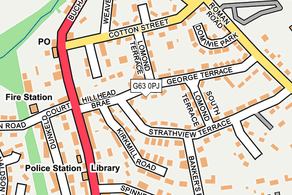 G63 0PJ map - OS OpenMap – Local (Ordnance Survey) G63 0PJ map - OS OpenMap – Local (Ordnance Survey)